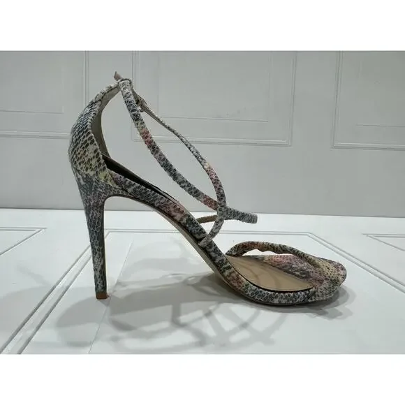 Steve Madden Multi Color Carrson Snake Skin Heels Size 9.5M - Picture 6 of 10